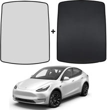 Laden Sie das Bild in den Galerie-Viewer, Ninte Sunshade For 2020 2021 Tesla Model Y With Uv/Heat Insulation Cover Set Of 2 Glass Roof Shade