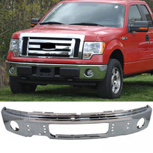 Load image into Gallery viewer, NINTE Front Bumper Face Bar For 2009-2014 Ford F150 Pickup W/ Fog Light Holes New Chrome