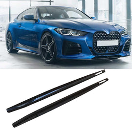 NINTE For 2021 - 2025 BMW 4 Series G22 G23 M Sport Side Skirts Side Body Extension Lips ABS Painted - NINTE