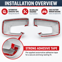 NINTE Side Mirror Cover Caps Overlays Fit for 2021-2026 Ford F150 Painted Gloss White Pair With Turn Signal Hole Sport Style Without Logo - NINTE