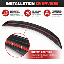 NINTE Rear Trunk Spoiler Wing Fit for Cadillac CT5 2020-2026 Painted Gloss Black One Piece V Blackwing Style Without Logo - NINTE