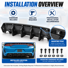 NINTE Rear Bumper Diffuser for 2020-2023 Dodge Charger Widebody – Aggressive Rear Aero