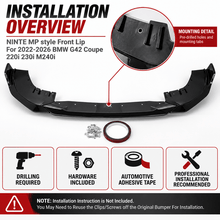 NINTE MP style Front Lip For 2022-2026 BMW G42 Coupe 220i 230i M240i - NINTE