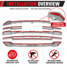 NINTE Front Insert Grille Overlay For 2018-2021 GMC Terrain SL SLE - NINTE