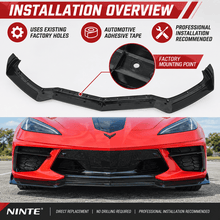 NINTE 5VM-Style Front Bumper Lip Splitter for 2020-2026 Chevrolet Corvette C8 – Track-Inspired Aero - NINTE