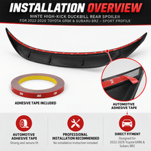 NINTE High-Kick Duckbill Rear Trunk Spoiler for 2022-2026 Toyota GR86 & Subaru BRZ – Sport Profile - NINTE