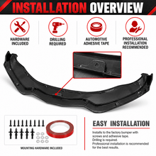NINTE Front Bumper Lip Splitter For 2014-2019 Chevy Corvette C7 Z06 Stingray Grand Sport Stage 2 Front Lip Front Bumper Chin Splitter - NINTE