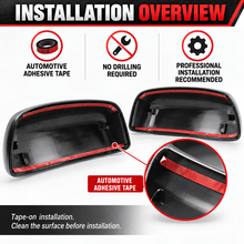NINTE Side Mirror Cover Caps for 2007-2013 Chevy Silverado 1500, GMC Sierra 1500 & Yukon, Pair - NINTE