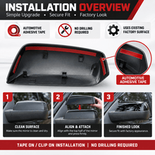 NINTE Mirror Caps Top Half For 2014-2019 Silverado & Sierra 1500 2500 3500 - NINTE