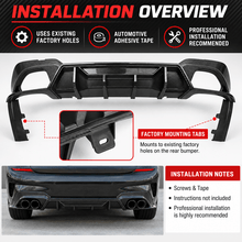 NINTE Rear Diffuser for 2019–2022 BMW 3 Series G20 M Sport 330i M340i