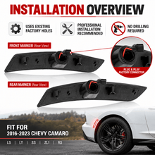 NINTE Smoked LED For 2016-2023 Chevy Camaro Front Rear Side Marker Lights - NINTE
