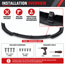 NINTE Front Lip Splitter For 2013-2018 BMW 3 Series F30 NON M-Sport - NINTE