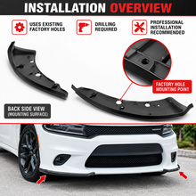 NINTE Front Bumper Lip Guard for 2015-2024 Dodge Charger SRT/Scat Pack – Sport Splitter