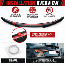 NINTE For 2017-2024 Audi A4 S4 B9 ABS Highkick M4 Style Rear Spoiler Trunk Spoiler Wing - NINTE