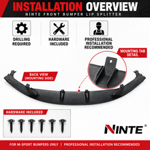 NINTE Front Bumper Lip Splitter for 2014-2021 BMW 2 Series F22/F23 M Sport – Low-Slung Sport Aero - NINTE