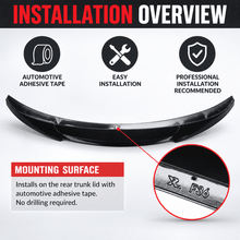 NINTE For 2014-2020 BMW 4 Series F36 430i 435i 440i Gran Coupe 4 Door M4 Style Rear Spoiler Trunk Wing Splitter - NINTE