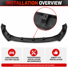 NINTE For 2020-2022 Audi A4 S4 Front Lip ABS Painted 3 Pieces Lower Bumper Splitter