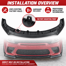 NINTE Front Bumper Lip Splitter for 2015-2023 Dodge Charger SRT Widebody – Aggressive Sport Aero - NINTE