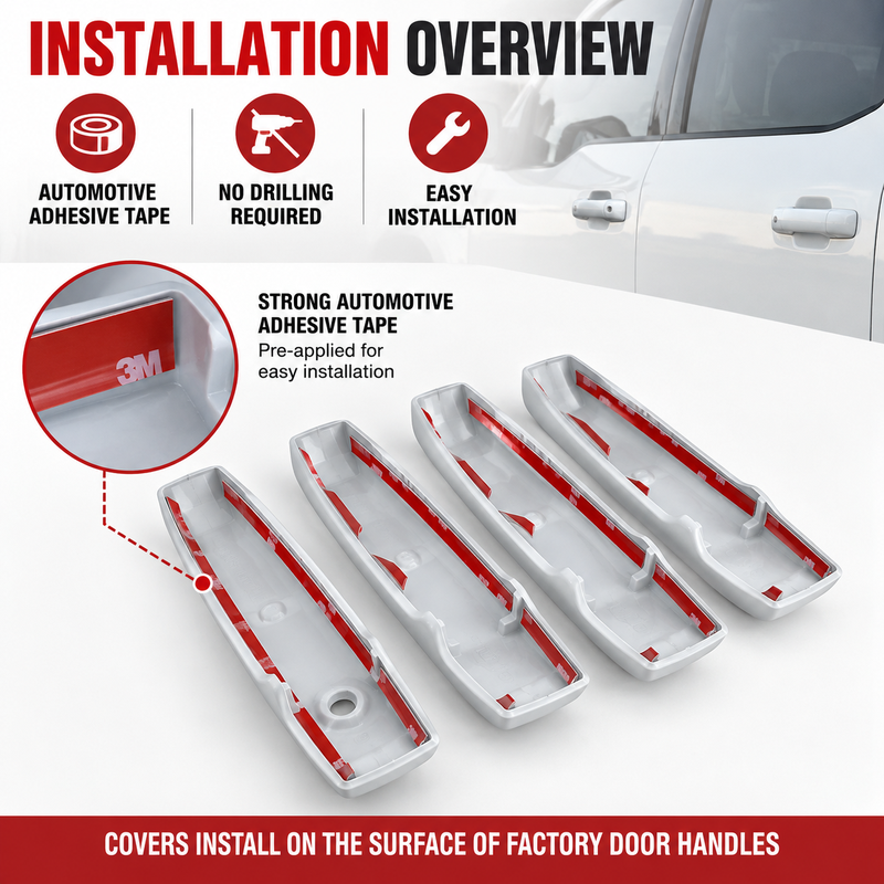 NINTE Door Handle Cover Trim for 2021-2026 Ford F-150 & Bronco – Smart-Key Fitment Options