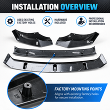 NINTE For 2019-2023 BMW G05 X5 M-Sport 4pc ABS Front Lip Front Bumper Splitters
