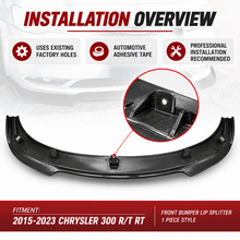 NINTE Front Lip For 2015-2023 Chrysler 300 R/T RT Front Bumper Lip 1 Piece Style Splitter - NINTE