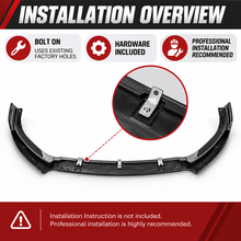 NINTE Front Bumper Lip For 2014-2016 Audi S3 A3 S Line Painted Spoiler Splitter - NINTE