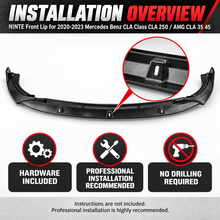 NINTE Front Lip for 2020-2023 Mercedes Benz CLA Class CLA 250 / AMG CLA 35 45 - NINTE
