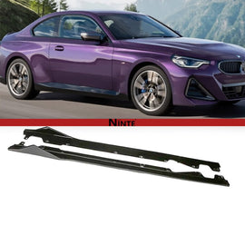 NINTE Side Skirts For 2022 - 2025 BMW 2 Series G42 230i M240i Extension Lip Splitters - NINTE