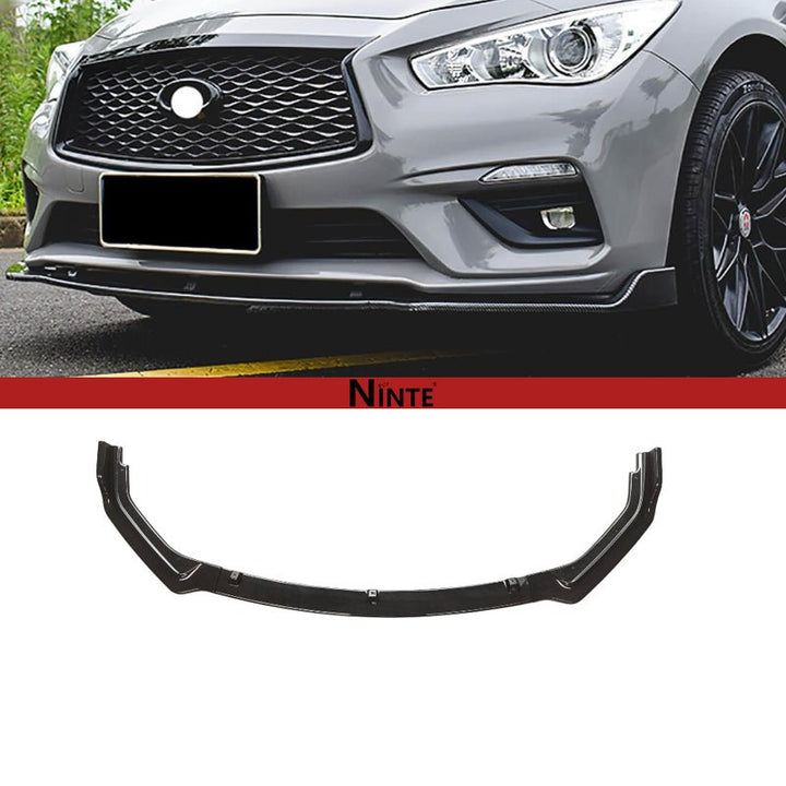 NINTE Front Lip For 2018 - 2024 Infiniti Q50 Base LUXE 3PCS Front Bumper Lip Chin Spoiler Splitter - NINTE