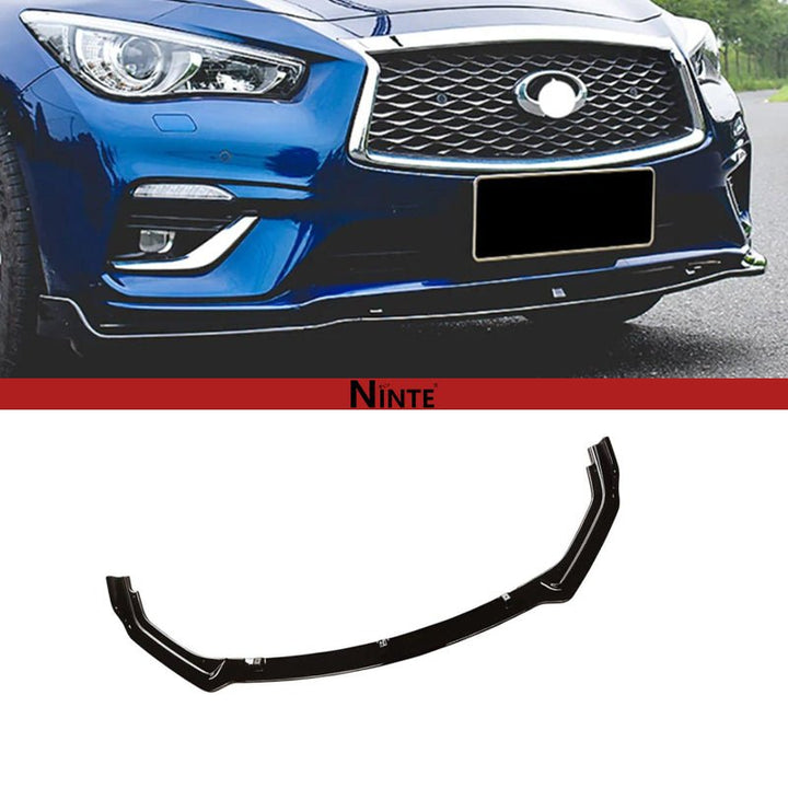 NINTE Front Lip For 2018 - 2024 Infiniti Q50 Base LUXE 3PCS Front Bumper Lip Chin Spoiler Splitter - NINTE