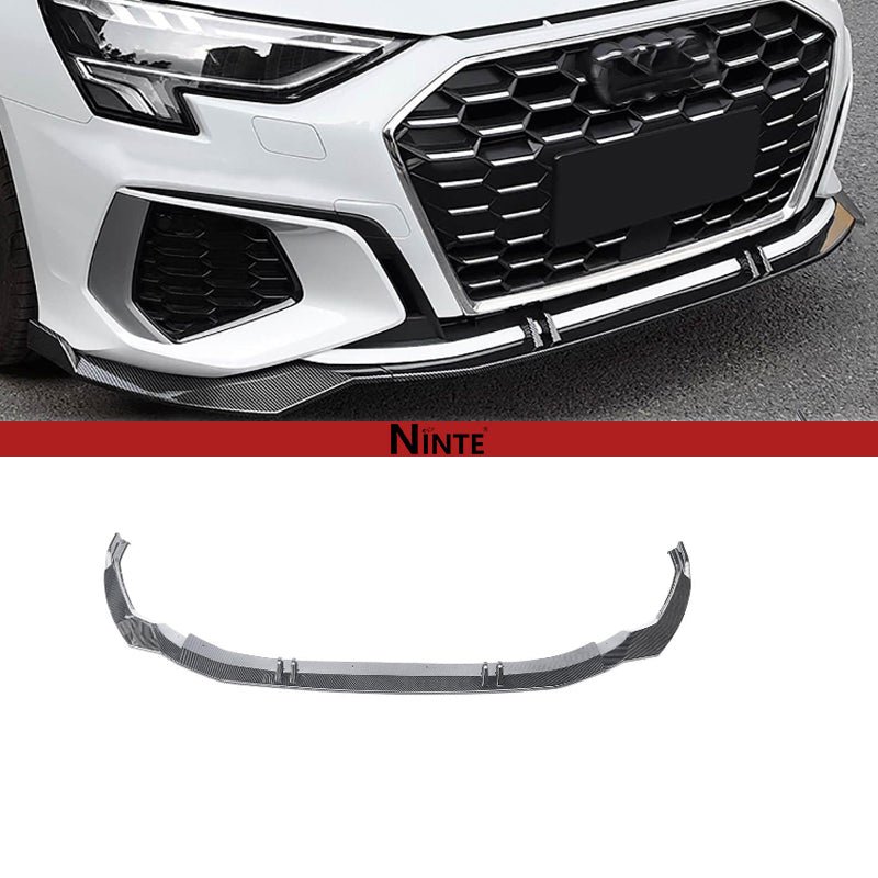 NINTE Front Lip For 2020 - 2024 8Y 4Gen Audi A3 S - Line S3 Sedan ABS Painted Lower Bumper Splitter - NINTE