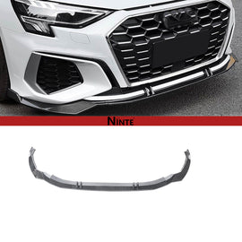 NINTE Front Lip For 2020-2024 8Y 4Gen Audi A3 S-Line S3 Sedan ABS Painted Lower Bumper Splitter