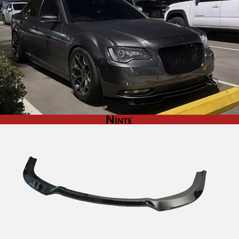 NINTE for Front Bumper Lip Spoiler Splitter Fit For 2015 - 2023 Chrysler 300 300C 300S Glossy Black - NINTE