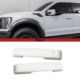 NINTE For 2021 - 2026 Ford F150 Door Handle covers fronts W/o SmrtKeyhole Oxford White - NINTE