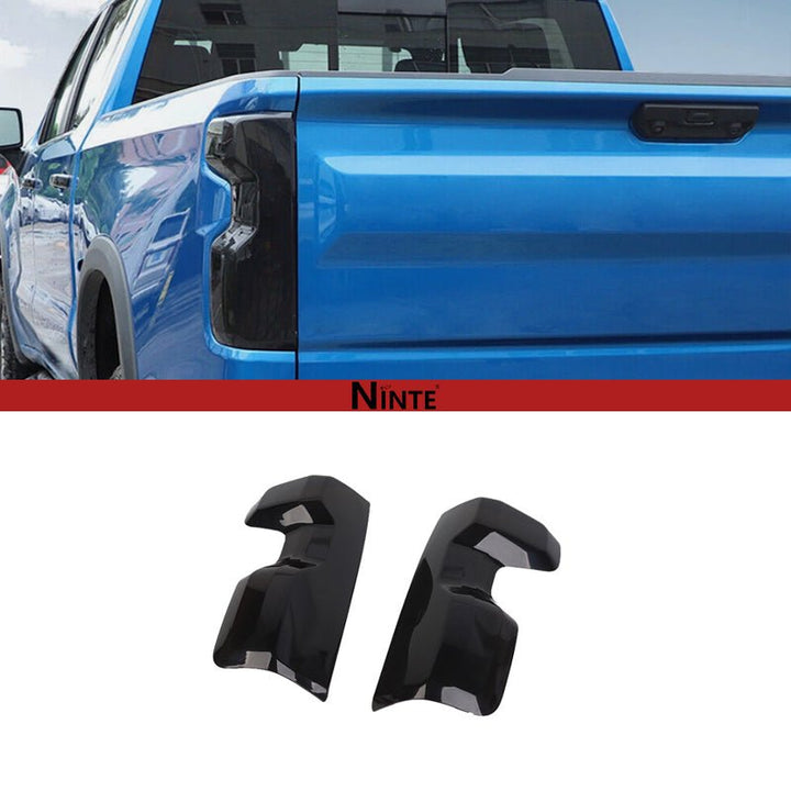 NINTE For Rear Taillight Lamp Cover Trim Accessories For Chevrolet Silverado 19+ Blackened - NINTE
