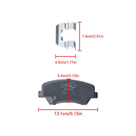 NINTE Front and Rear Ceramic Brake Pads w/Hardware for Hyundai Elantra GT Veloster Kia - NINTE