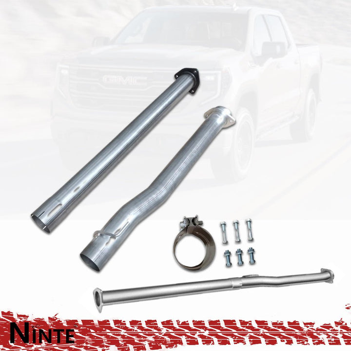 NINTE 4"/5" 2011 - 2023 Ford 6.7 Powerstroke DPF Delete Race Pipe w/Muffler Exhaust - NINTE