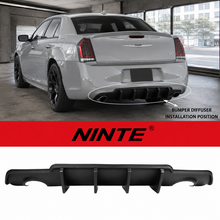 Load image into Gallery viewer, NINTE Rear Bumper Diffuser Fit for Chrysler 300 300S 2012-2014 Matte Black Shark Fin Style