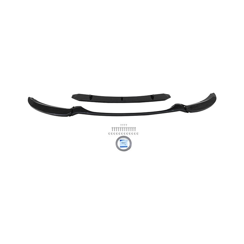 NINTE Front Bumper Lip Splitter For 2008-2013 BMW E82 128i 135i M Sport Glossy Black