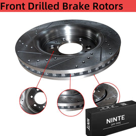 NINTE for 2010 - 2020 Ford F - 150 Expedition Lincoln Navigator Front Drilled Brake Rotors - NINTE