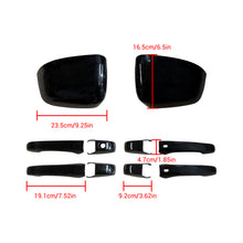 画像をギャラリービューアに読み込む, NINTE Mirror Covers &amp; 4 Door handle Covers For Jeep Grand Cherokee 2013-2019 Dodge Durango 2014-2019