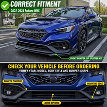 Load image into Gallery viewer, NINTE Front Bumper Lip Splitter Fit for Subaru WRX 2022-2026 Gloss Black ST Style