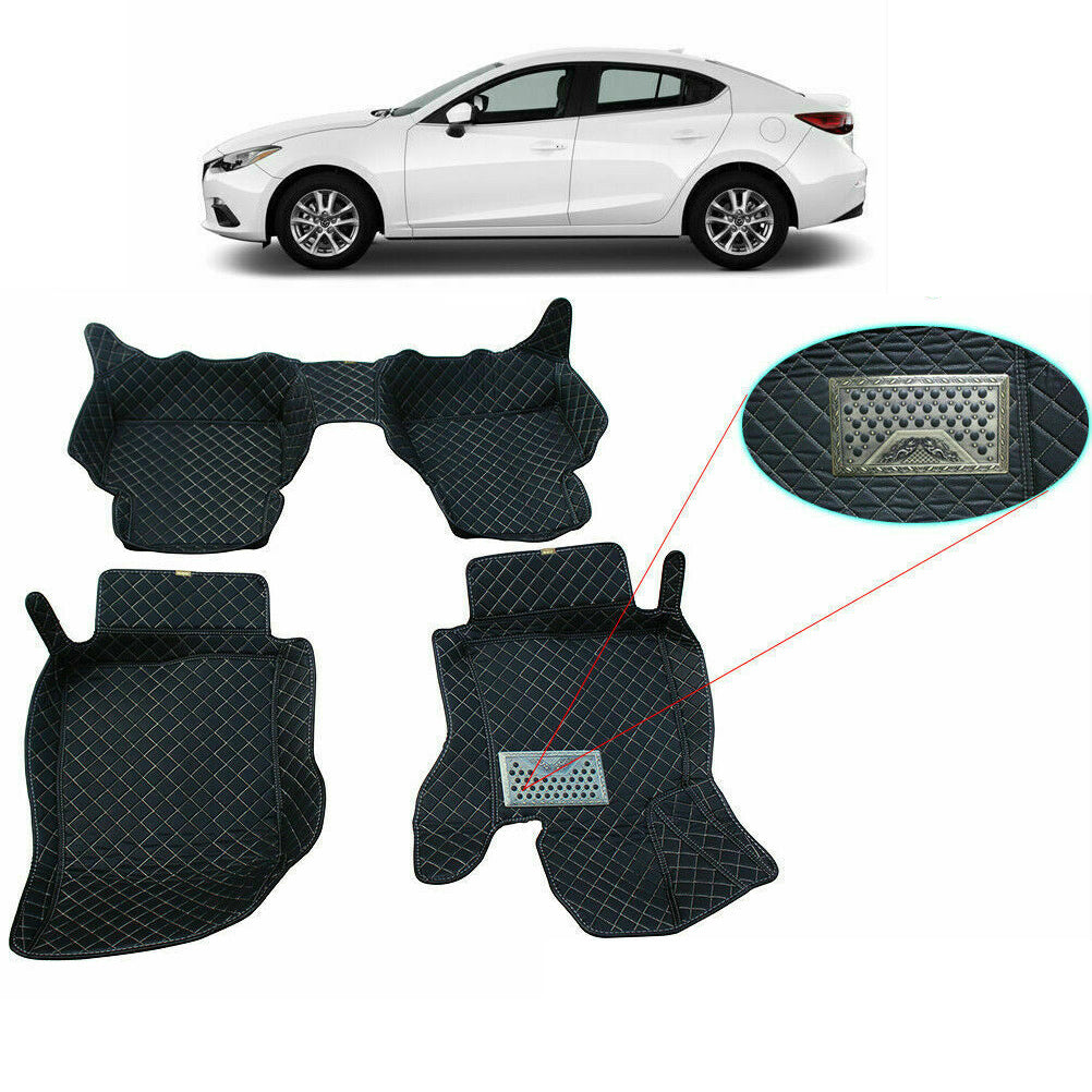 Ninte Floor Mats For 2014-2018 Mazda 3 All Weather Liner Tray Style Black Carpet Car