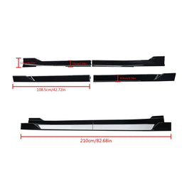 NINTE For 2014 - 2024 Infiniti Q50 JDM Style 4 PCS Side Skirts Rocker Panel Extension Lips - NINTE