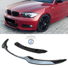 Charger l&#39;image dans la galerie, NINTE Front Bumper Lip Splitter For 2008-2013 BMW E82 128i 135i M Sport Glossy Black