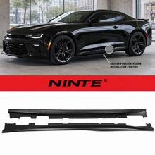 Load image into Gallery viewer, NINTE Side Rocker Panel Extension Kit Fit for Chevrolet Camaro RS SS LT LS 2016-2023 Black ZL1 Style 2-Piece Left and Right Set