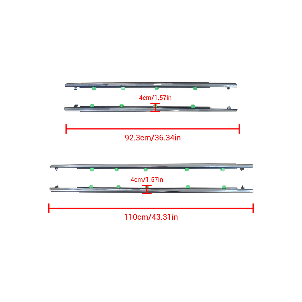 NINTE For 2007-2011 Honda CR-V Car Window Moulding Trim Weatherstrips Seal Fit 4PC (72450-SWA-A01, 72410-SWA-A01, 72950-SWA-A01, 72910-SWA-A01)