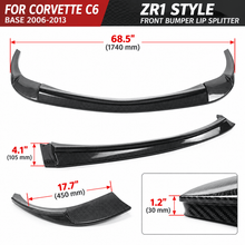 Load image into Gallery viewer, NINTE ZR1-Style Front Bumper Lip Splitter for 2005-2013 Chevrolet Corvette C6 Base – Track-Inspired Aero - NINTE