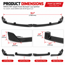 NINTE MP-Style Front Bumper Lip Splitter for 2024-2026 BMW G06 X6 M Sport LCI – Aggressive Sport Aero - NINTE