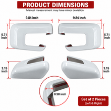 NINTE Side Mirror Cover Caps Fit for Ford F-150 2021-2025 Painted Gloss Black One Piece without Turn Signal Holes Without Logo